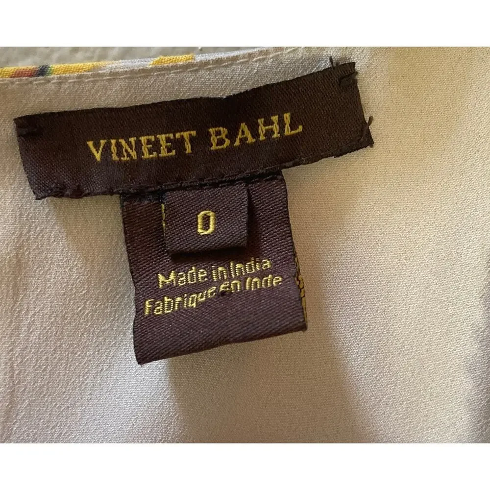 Vineet Bahl Anthropologie Yellow Floral Embroidery Maxi Dress ~ Sz 0 ~ LOVE! - Picture 7 of 10